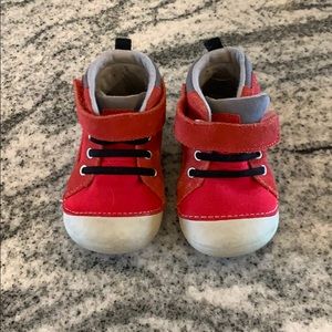 Red Stride Rite Velcro high tops